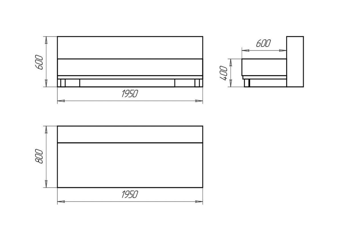 "Диван-кровать NEXT Dark Gold" - вид 3