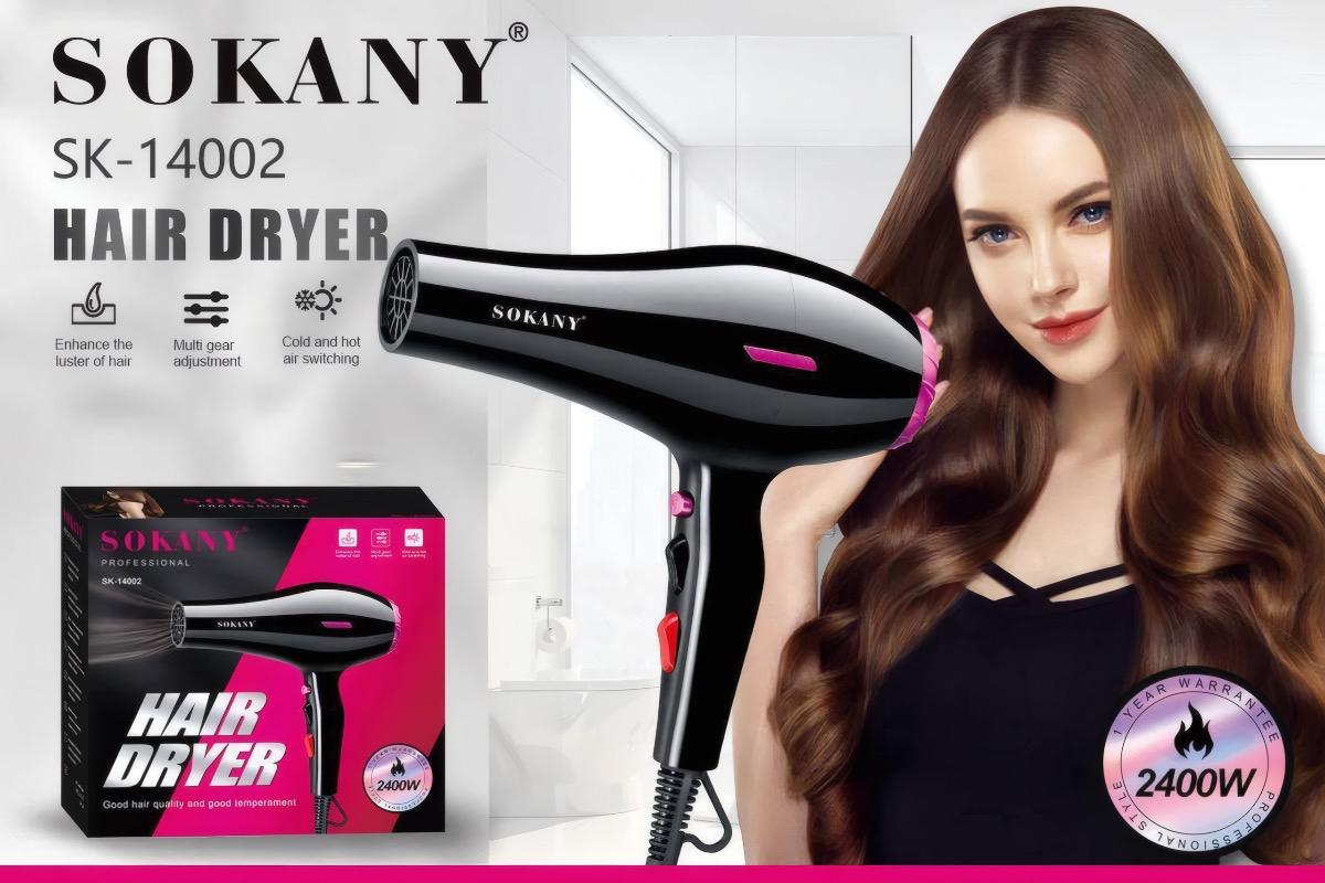 "Фен для волос SOKANY SK-14002 2400 Вт черный" - вид 3