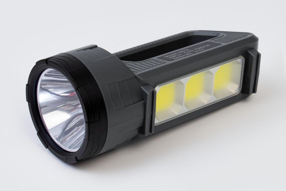 "Фонарь светодиодный аккумуляторный 20 Вт COB серый" - вид 3