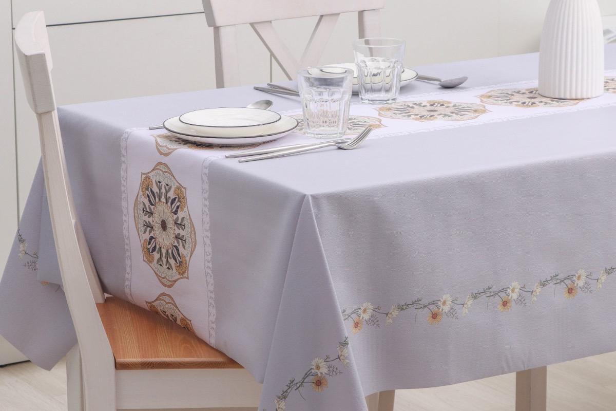 Клеенка на стол Ботаника тканевая основа 137 см рулон 20 м