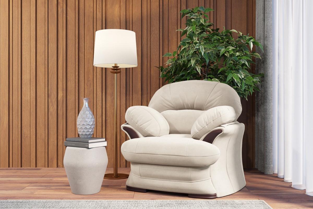 Кресло Квин 6 искусственная замша бежевый