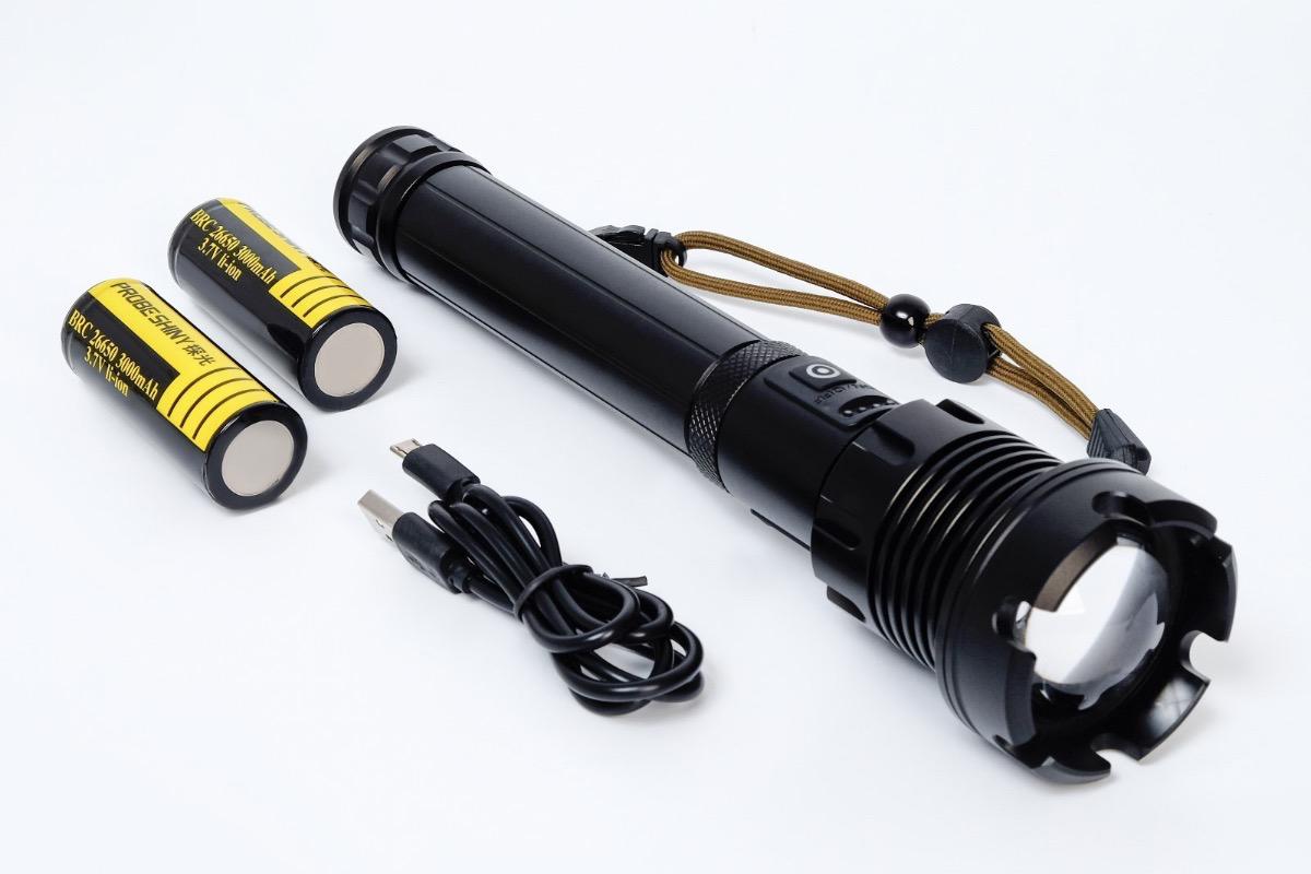 "Ручной аккумуляторный фонарь 5000 мАч с P90 и COB" - вид 4