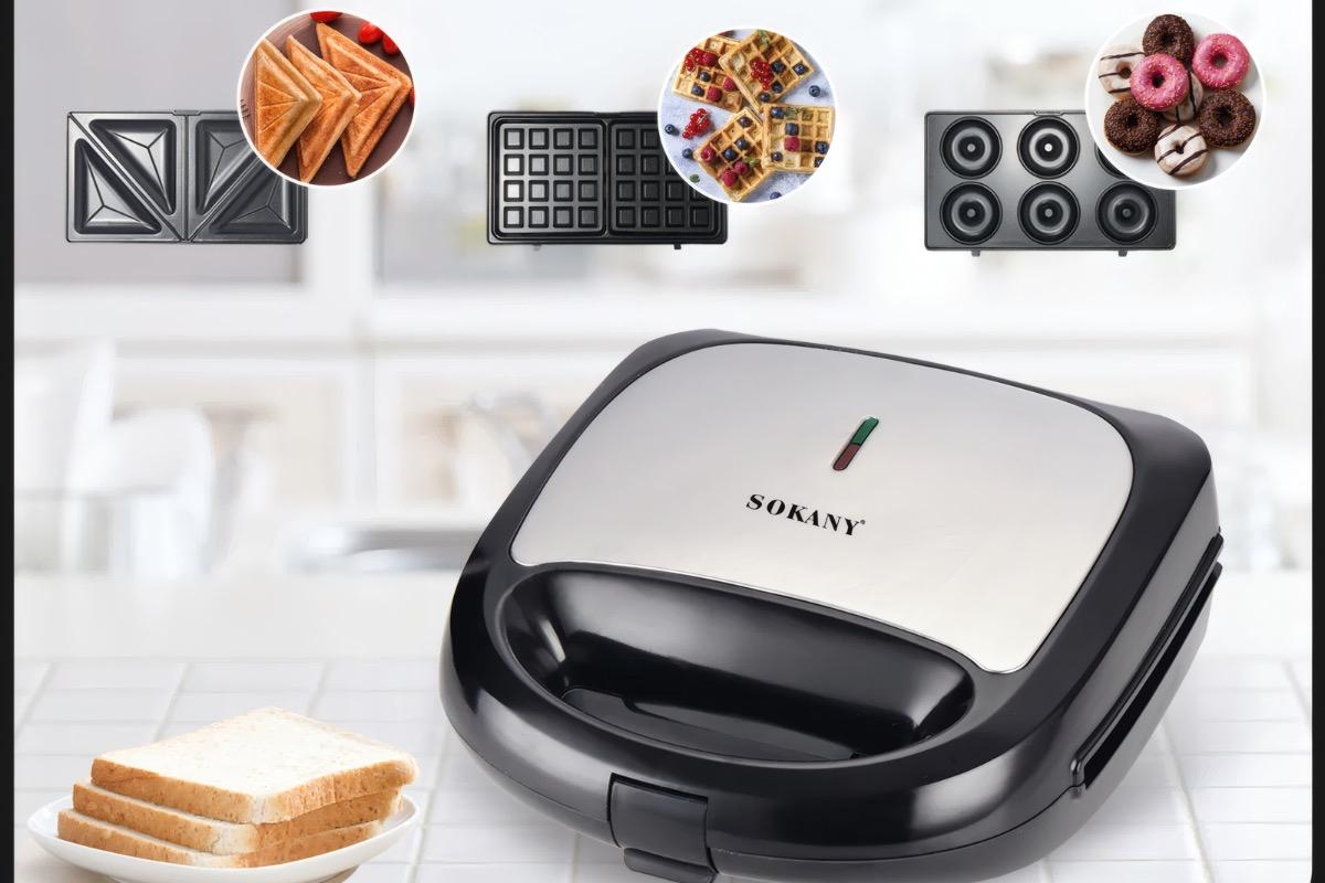 "Сэндвичница SOKANY SK-902 3-в-1 750 Вт" - вид 4